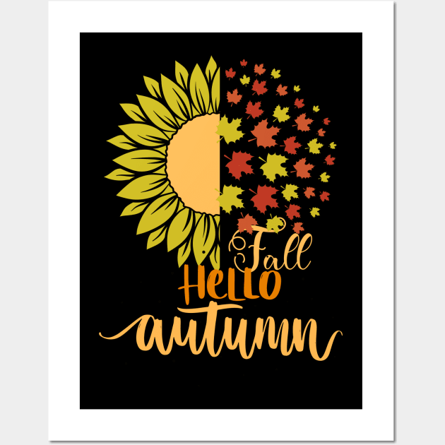 Hello autumn fall colors Wall Art by Beyond TShirt